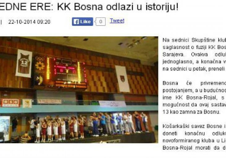 Evo kako su regionalni mediji vidjeli zamrzavanje rada KK Bosna